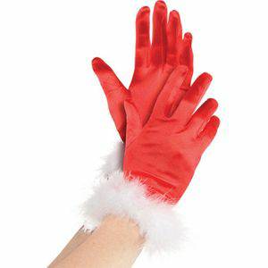 Amscan Amscan Handschoenen Dames Kerst Polyester Rood One size Kostuumaccessoires